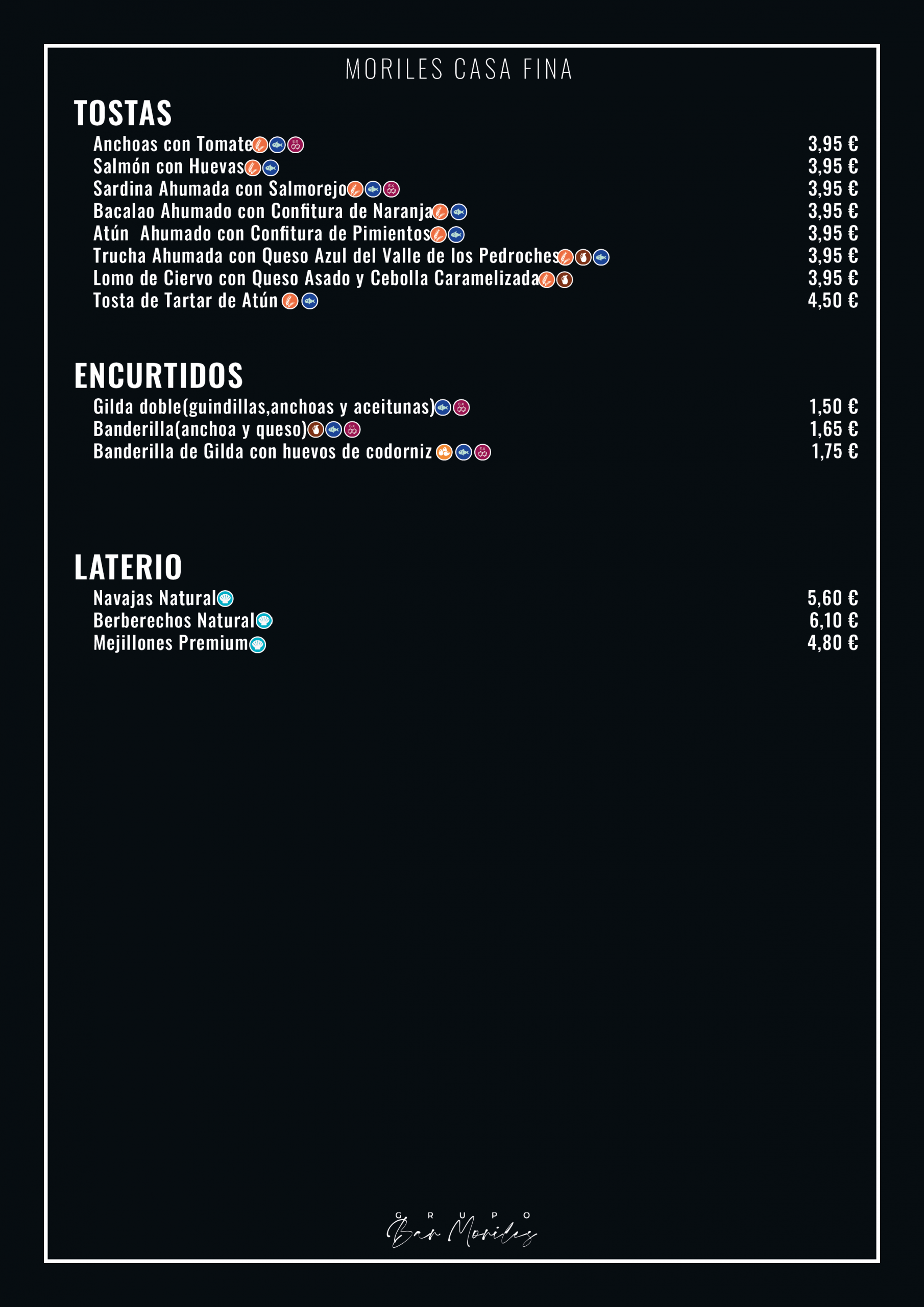 MCF-003 (Tostas, Encurtidos y Laterio)