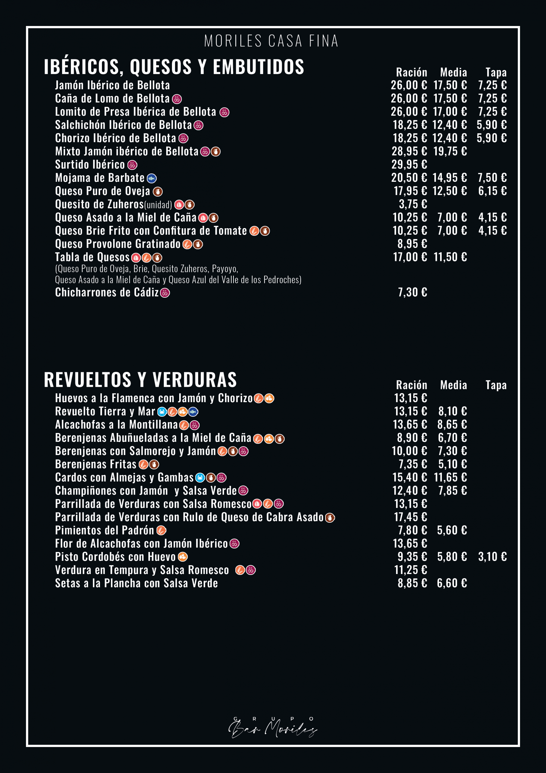 MCF-005 (Ibericos Quesos, Curados. Revueltos y Verduras)